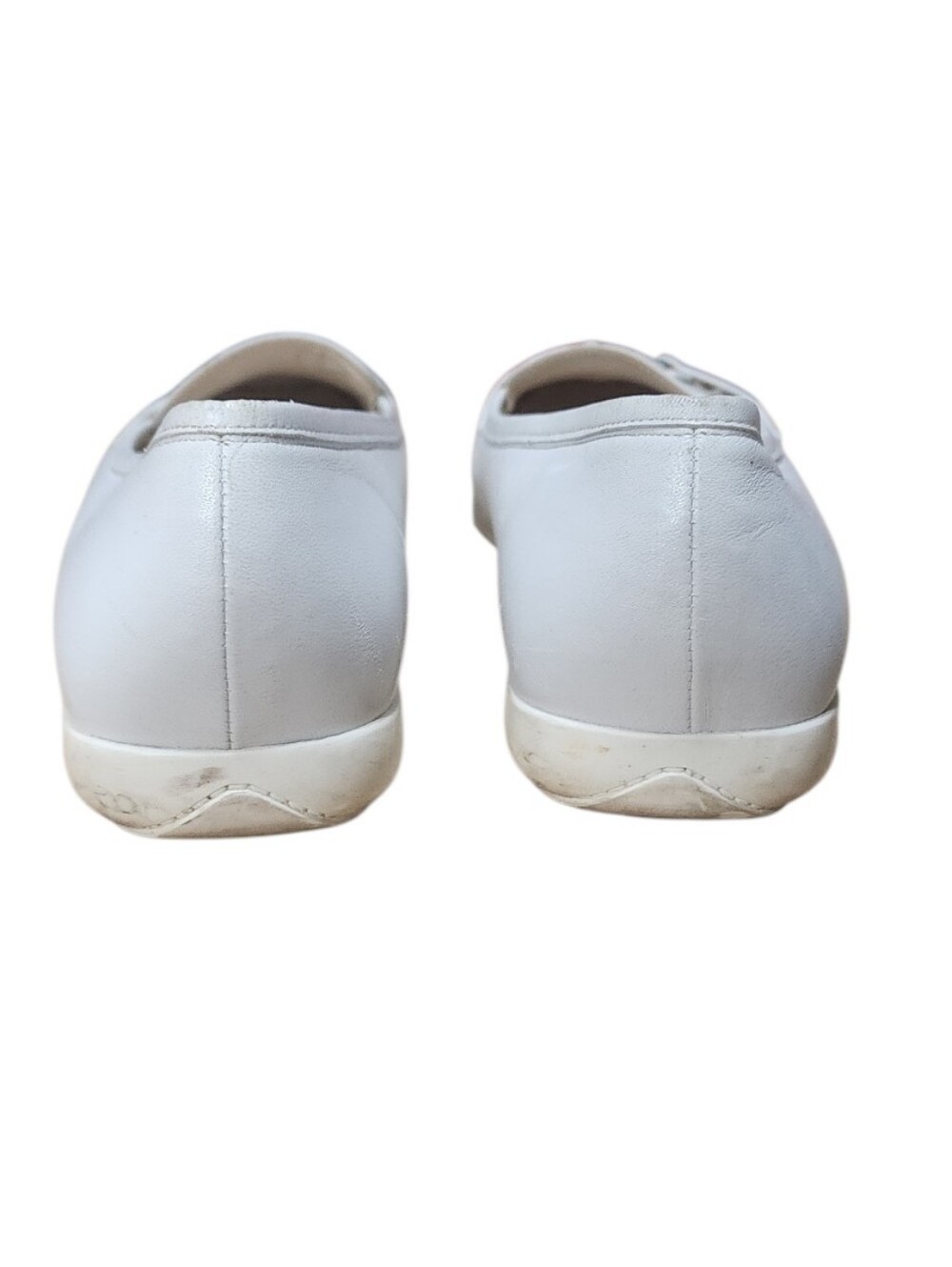 Salvatore Ferragamo Boutique White Leather Loafers Flats 8.5B Italy - Picture 7 of 14